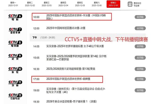 世界杯直播cctv不能看_国乒中韩赛直播频道变更_成都混团世界杯直播安排变动