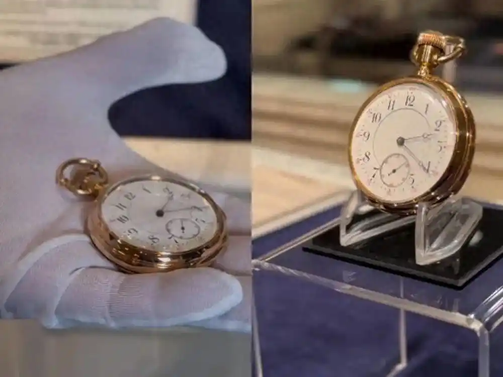 泰坦尼克号伊西多尔施特劳斯怀表拍卖_泰坦尼克号遇难者怀表将拍卖_泰坦尼克号艾达施特劳斯遗物拍卖