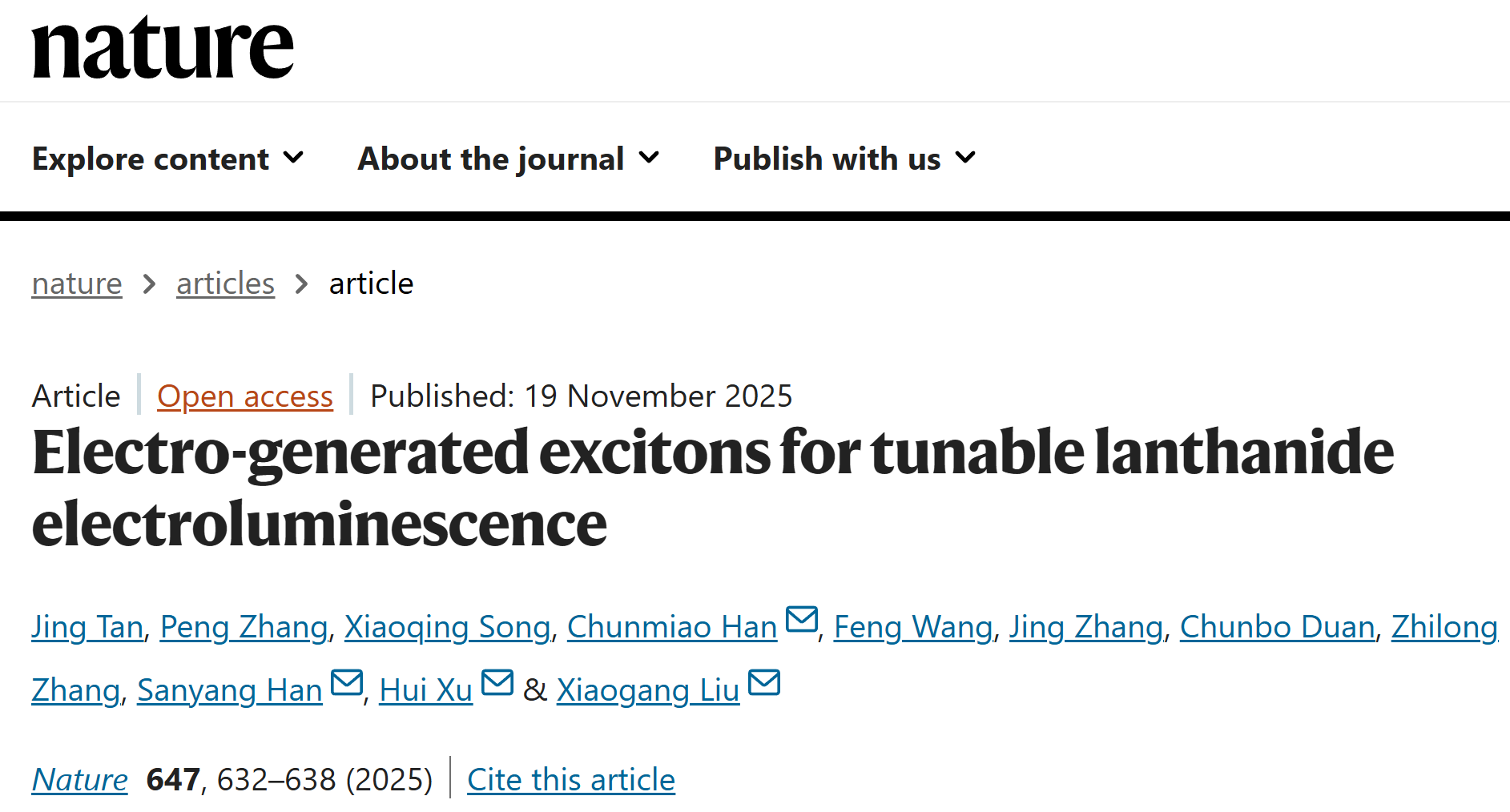 稀土纳米晶电致发光_中国科研团队发布稀土材料最新成果_有机半导体敏化策略