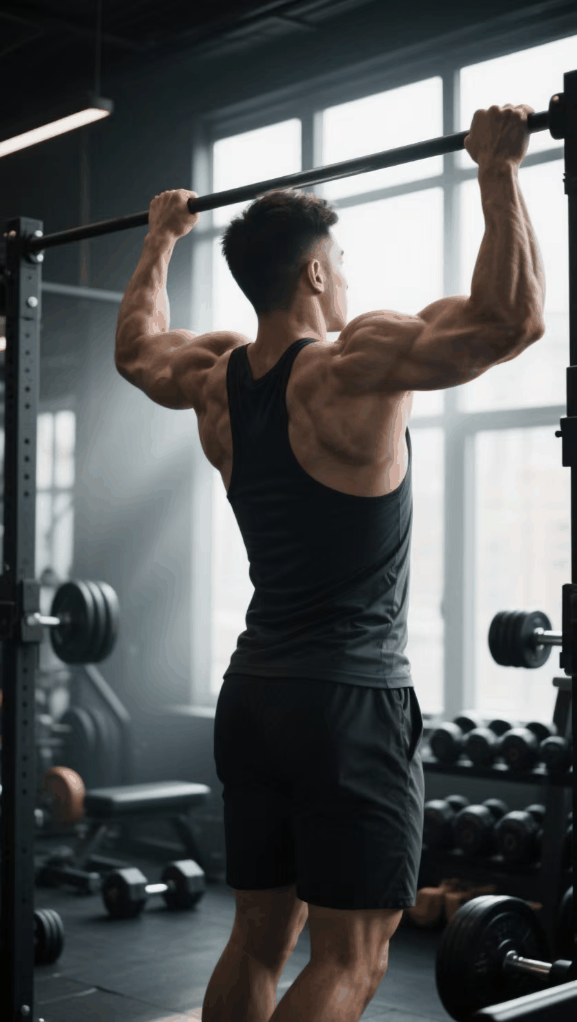 引体向上技巧bailang_慢放离心训练效果_引体向上背部发力技巧