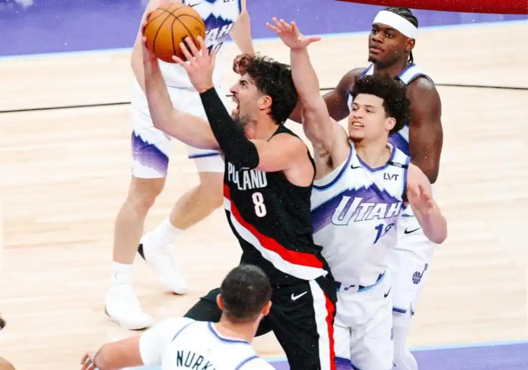 NBA|开拓者136-134险胜爵士,杨瀚森2分,马尔卡宁32分5板,霍勒迪27分5板8助