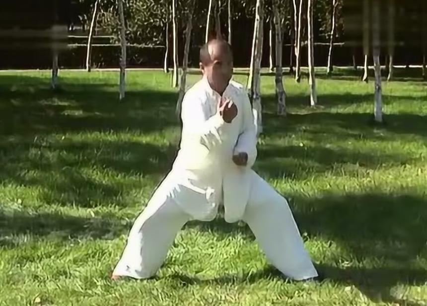 高位马步桩练习_太极基础功法_马步桩