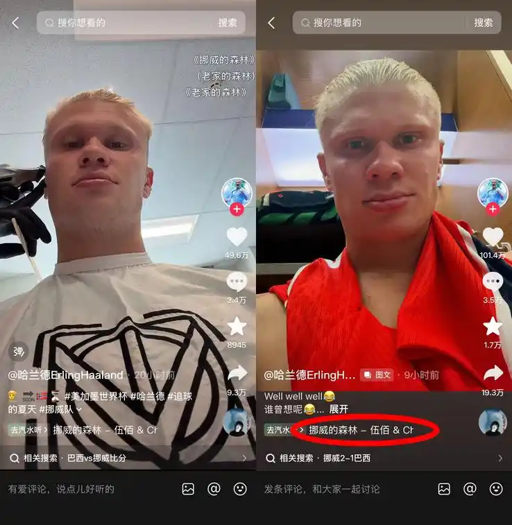 挪威美女球迷模仿哈兰德,瞬间颜值没了_哈兰德淘汰巴西_哈兰德世界杯表现